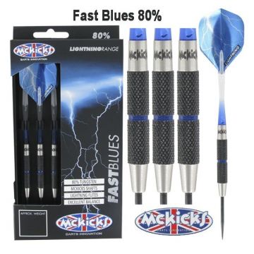 Mckicks Fast Blues 80% bleu - noir darts 21g