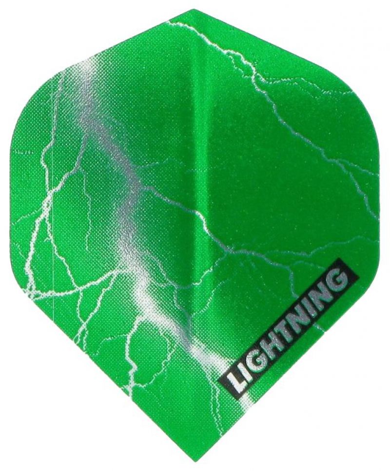 Mckicks Metallic Lightning Standard green dart flight 100 Micron