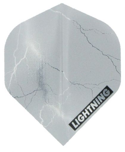 Mckicks Metallic Lightning Standard silver dart flight 100 Micron