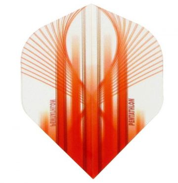 Mckicks Pentathlon Red Swirl Standard rouge - blanc dart flight 100 Micron