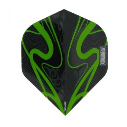 Mckicks Pentathlon TDP LUX Green Standard noir - vert dart flight 100 Micron