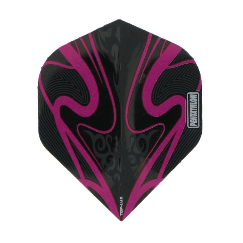 Mckicks Pentathlon TDP LUX Pink Standard noir - rose dart flight 100 Micron