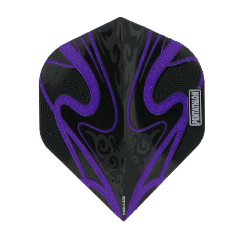 Mckicks Pentathlon TDP LUX Purple Standard noir - mauve dart flight 100 Micron