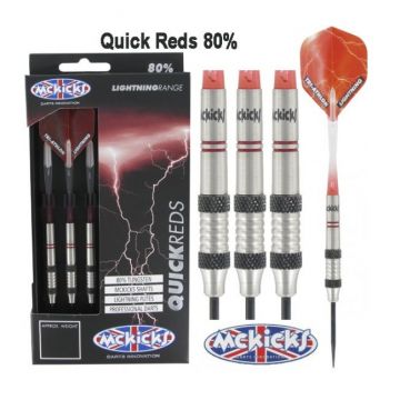 Mckicks Quick Reds 80% rouge - argent darts 22g