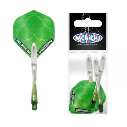 Mckicks Thunder & Lightning Flight Shaft Set vert dart flight