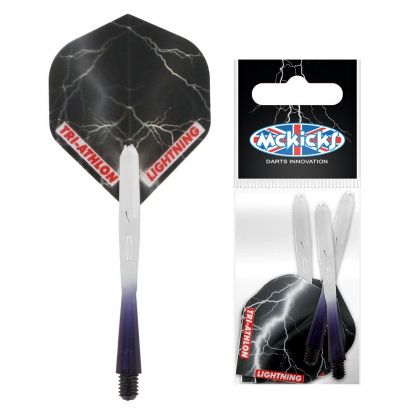 Mckicks Thunder & Lightning Flight Shaft Set noir dart flight