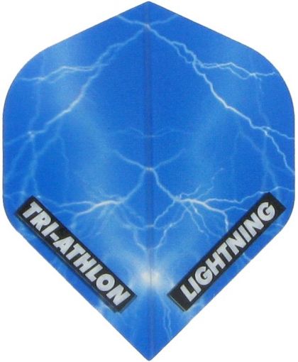 Mckicks Triathlon Lightning Standard clear blue dart flight 100 Micron