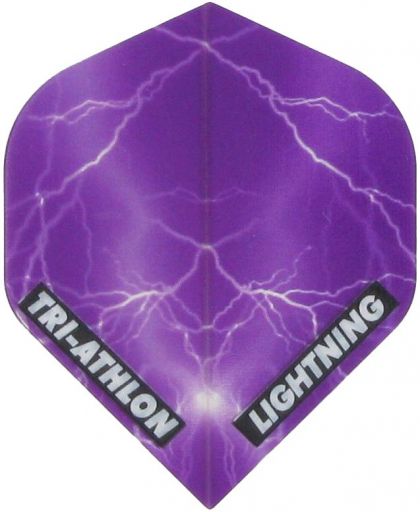 Mckicks Triathlon Lightning Standard clear purple dart flight 100 Micron