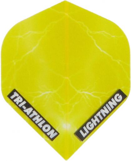 Mckicks Triathlon Lightning Standard clear yellow dart flight 100 Micron