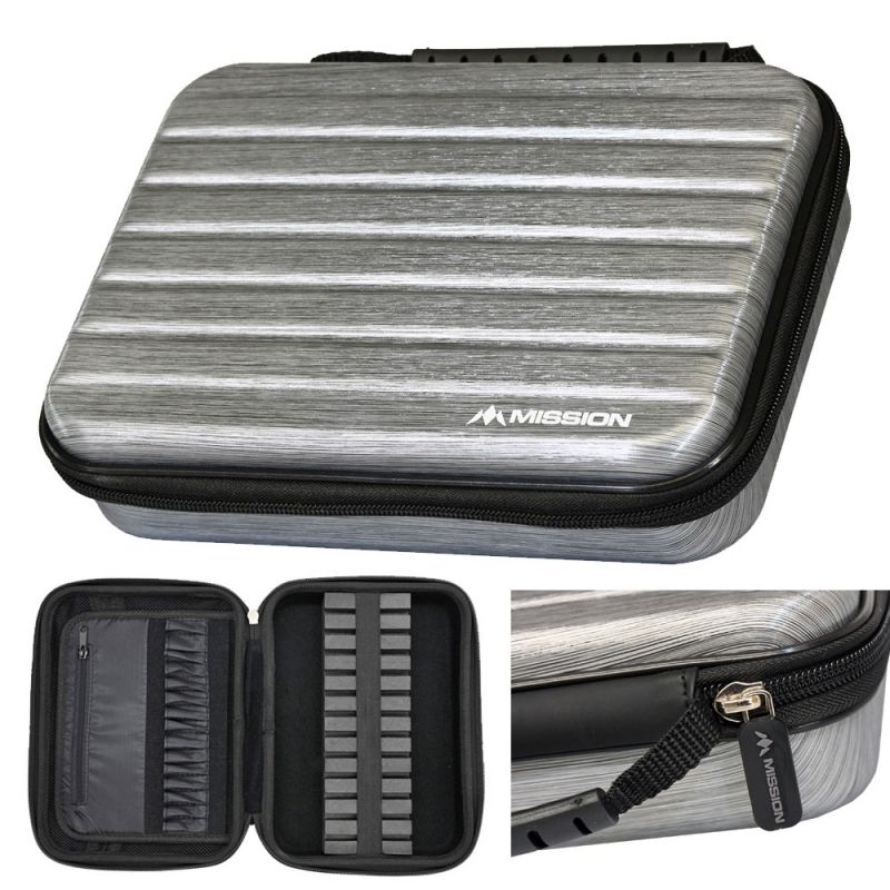 Mission ABS-4 Dartcase silver dart wallet & case