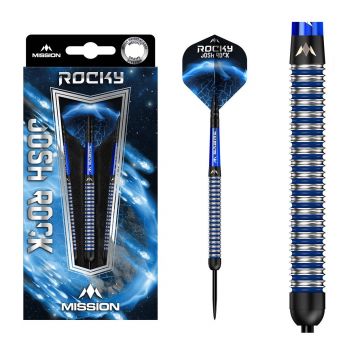 Mission Josh Rock 95% noir - argent - bleu darts 24g