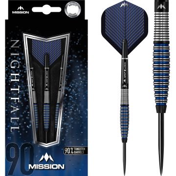 Mission Nightfall M4 90% noir - argent - bleu darts 22g