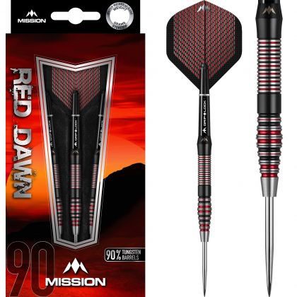 Mission Red Dawn M4 90% noir - argent - rouge darts 22g