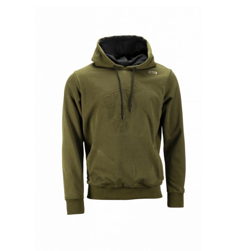 Nash Emboss Hoody groen vistrui Medium