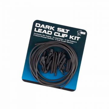 Nash Lead Clip Pack dark silt karper lood systeem