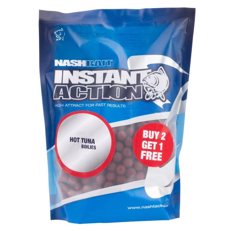 Nashbait Instant Action Hot Tuna rood karper boilie 12mm 1kg