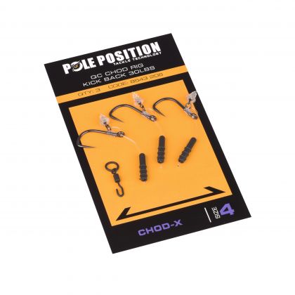 Pole Position QC Chod Rig clear - zilver karper karper onderlijn H4