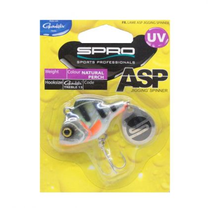 Predator ASP Spinner UV natural perch vislepel 7g H10