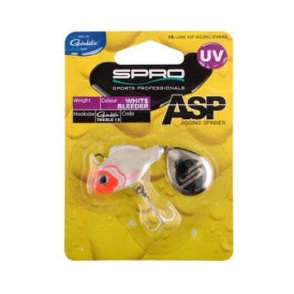 Predator ASP Spinner UV white bleeder vislepel 14g H8