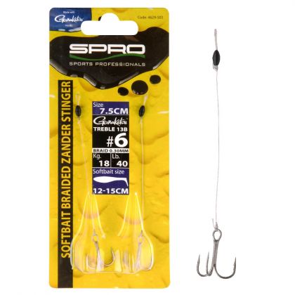 Predator Braided Zander Stinger bruin - nickel roofvis roofvis onderlijn 5.5cm H8 18kg