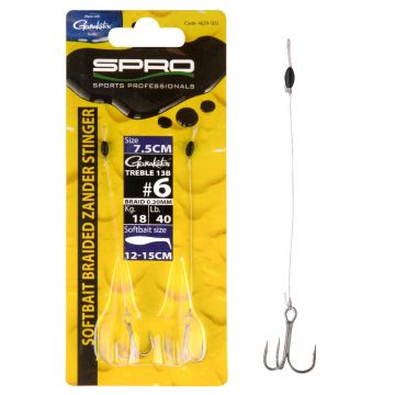 Predator Braided Zander Stinger bruin - nickel roofvis roofvis onderlijn 6.5cm H6 18kg