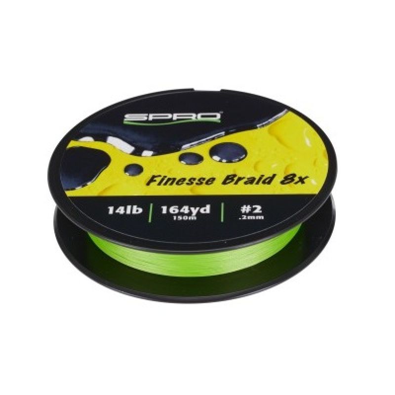 Predator Finesse Braid 8x lime green gevlochten visdraad 0.10mm 150m