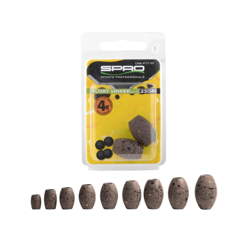 Predator Float Sinkers brun - vert  10g