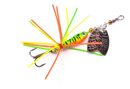 Predator Larva Mayfly Micro Spinner fire tiger  5cm 4g Treble 10