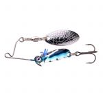 Predator Larva Micro Spinnerbait chrome blue roofvis spinnerbait 4cm 7g Treble 10