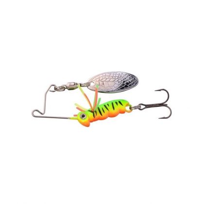 Predator Larva Micro Spinnerbait firetiger roofvis spinnerbait 4cm 7g Treble 10