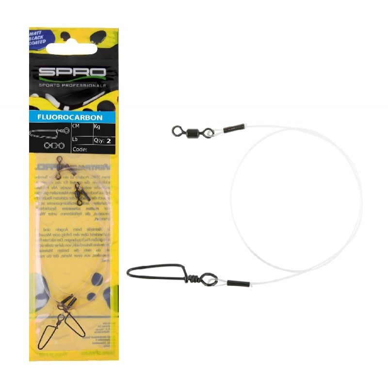 Predator Matte Black Leader Fluorocarbon noir - nickel - claire  30cm 0.80mm 36kg