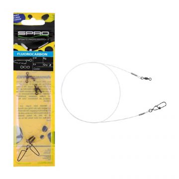 Predator Matte Black Leader Fluorocarbon zwart - nickel - clear roofvis roofvis onderlijn 25cm 0.60mm 20kg