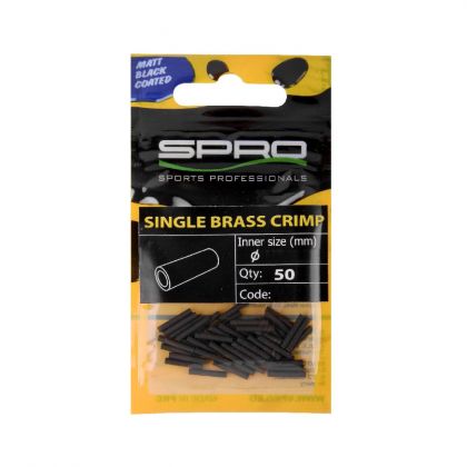 Predator Matte Black Sinlge Brass Crimp noir  1.2mm