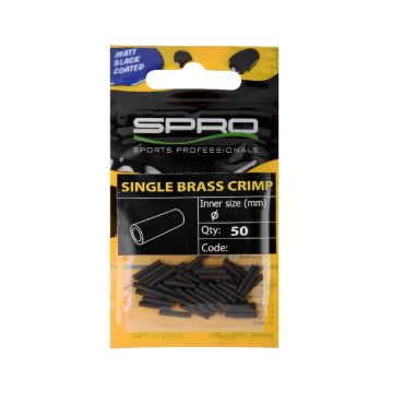 Predator Matte Black Sinlge Brass Crimp noir  1.4mm