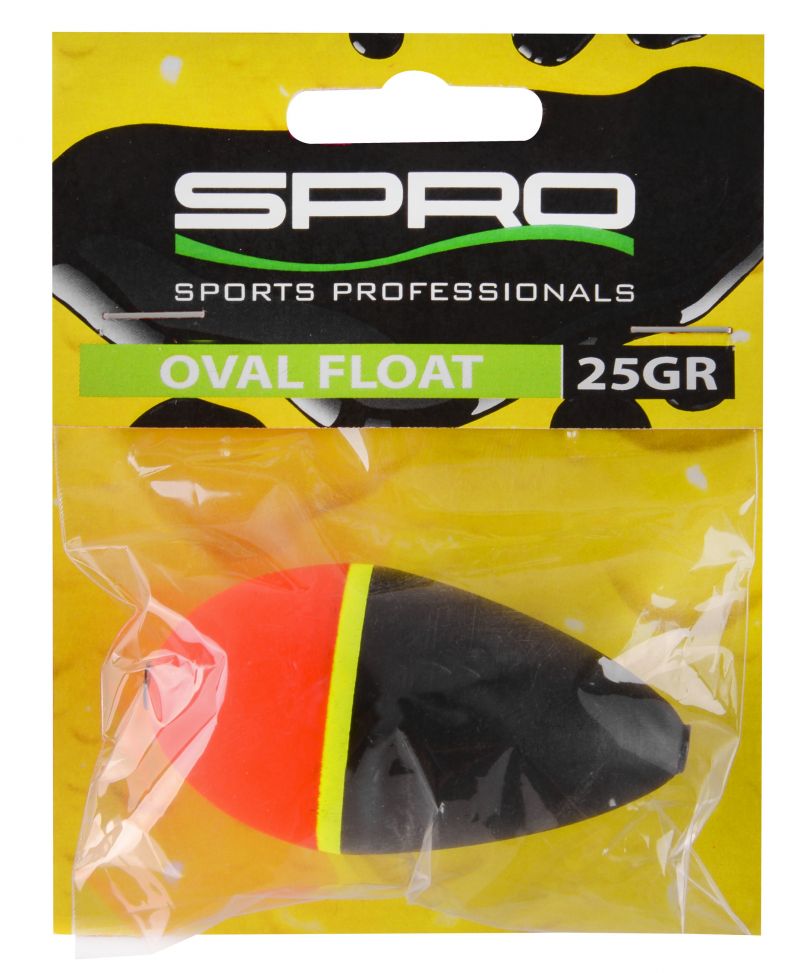 Predator Oval Float noir - rouge - jaune  50g