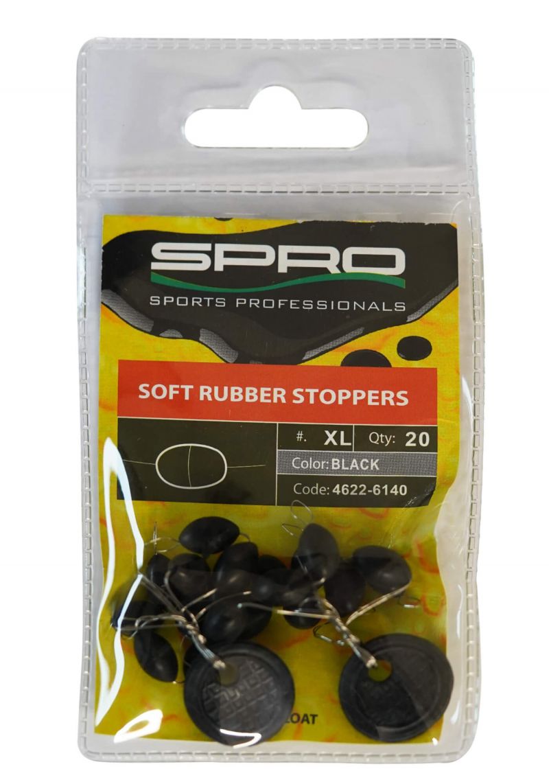 Predator Soft Rubber Stoppers zwart roofvis klein vismateriaal X-large