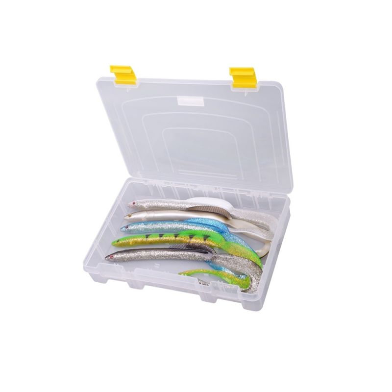 Predator Tackle Box 1100 transparant - geel roofvis visdoos 28x20x4.5cm