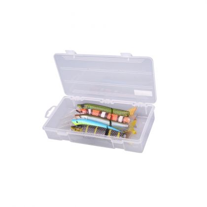 Predator Tackle Box 1200 transparant - geel roofvis visdoos 23x12x4.2cm