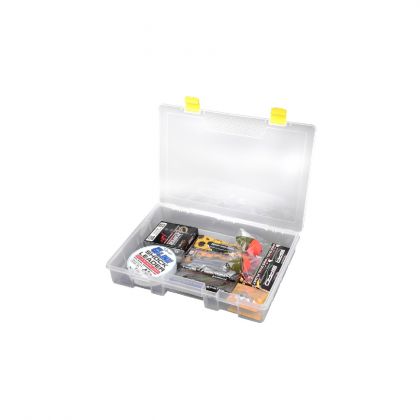 Predator Tackle Box 2300 transparant - geel roofvis visdoos 35.5x25x5.5cm