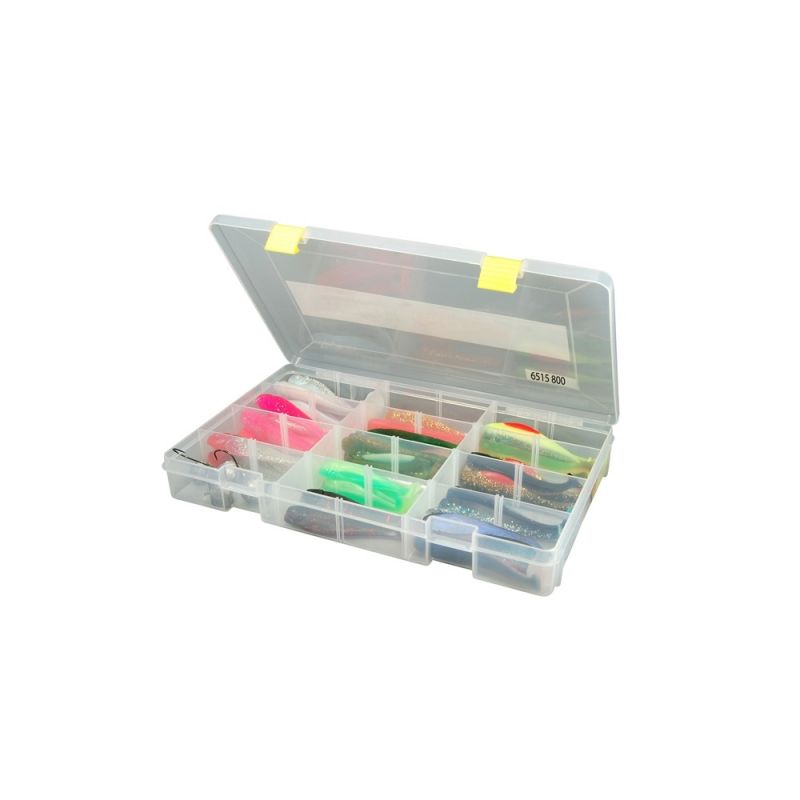 Predator Tackle Box 800 transparant - geel roofvis visdoos 35.5x22x5cm