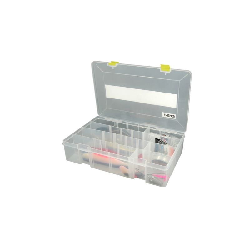 Predator Tackle Box 900 transparant - geel roofvis visdoos 35.5x22x8cm