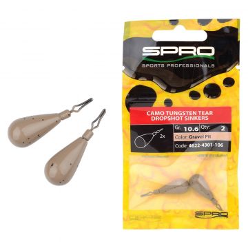 Predator Tungsten Tear Drop Weights gravel pit  14g