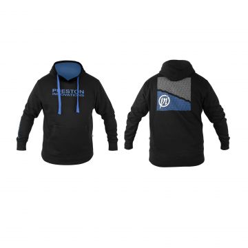 Preston Innovations Black Hoodie 2023 zwart - blauw vistrui Xx-large