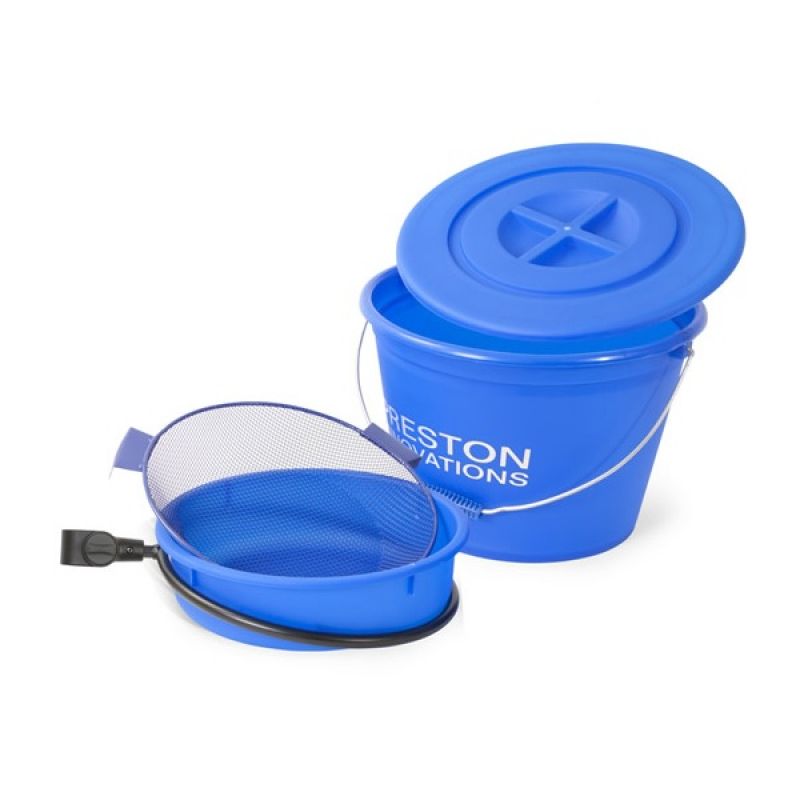 Preston Innovations Bucket And Bowl Set zwart - blauw visemmer