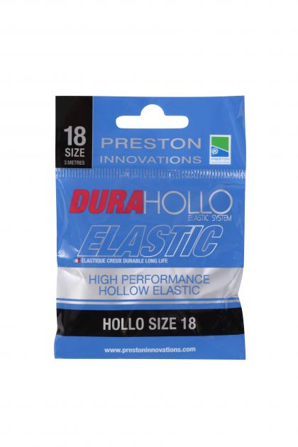 Preston Innovations Dura Hollo Elastic noir  Size 18 3m