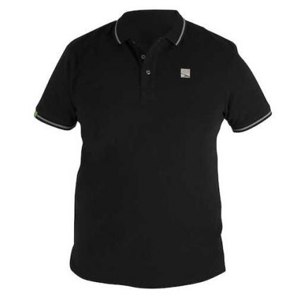 Preston Innovations Preston Black Polo zwart vis t-shirt Large