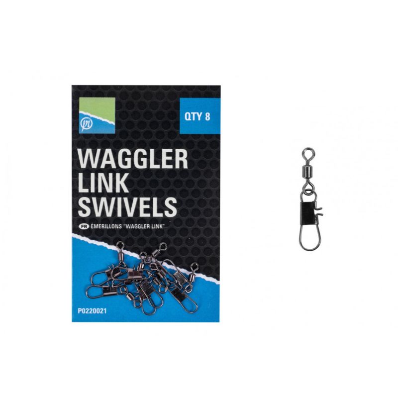 Preston Innovations Waggler Link Swivels nickel klein vismateriaal