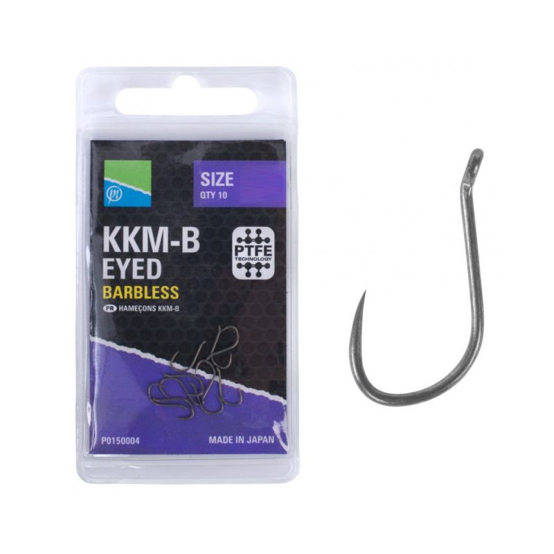 Prestoninno KKM-B Eyed Barbless nickel witvis vishaak 16