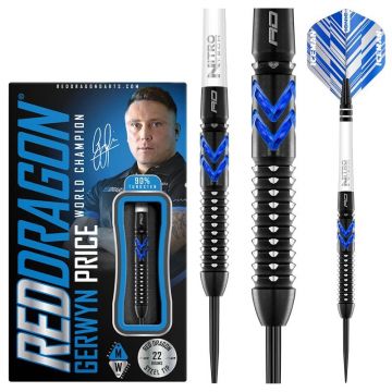 Red Dragon Gerwyn Price Blue Ice SE 90% noir - blanc - bleu darts 22g