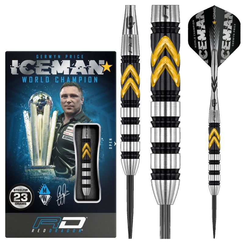 Red Dragon Gerwyn Price Thunder SE 90% gris - blanc - noir darts 25g